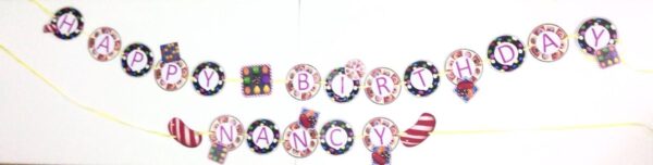Candy Crush Happy Birthday Banner