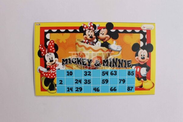 Cartoon Tambola Tickets (Mickey & Minnie)