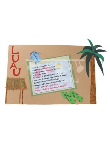 Luau Theme Invitation Card