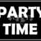 Party Time Black And White Placards