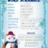 Winters Word Scramble Paper Game